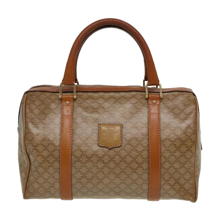 Celine Macadam Canvas Mini Boston Bag Beige  80875