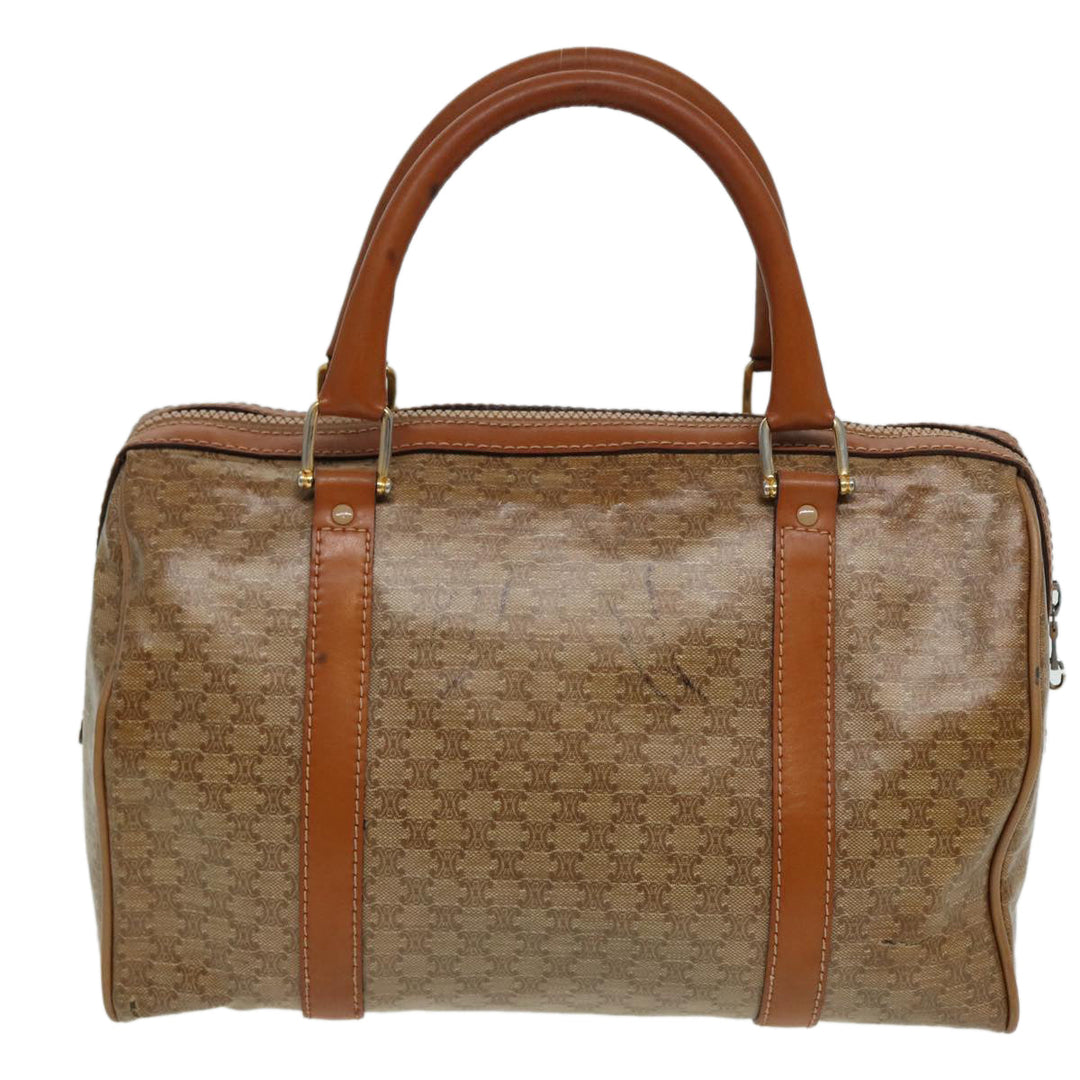 Celine Macadam Canvas Mini Boston Bag Beige  80875