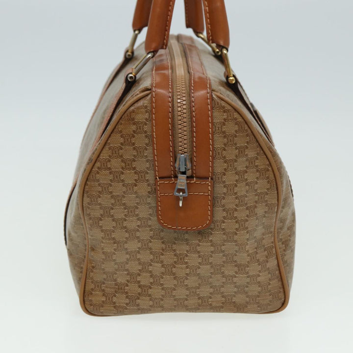 Celine Macadam Canvas Mini Boston Bag Beige  80875