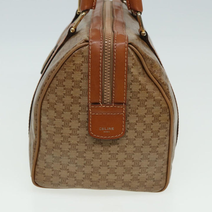 Celine Macadam Canvas Mini Boston Bag Beige  80875