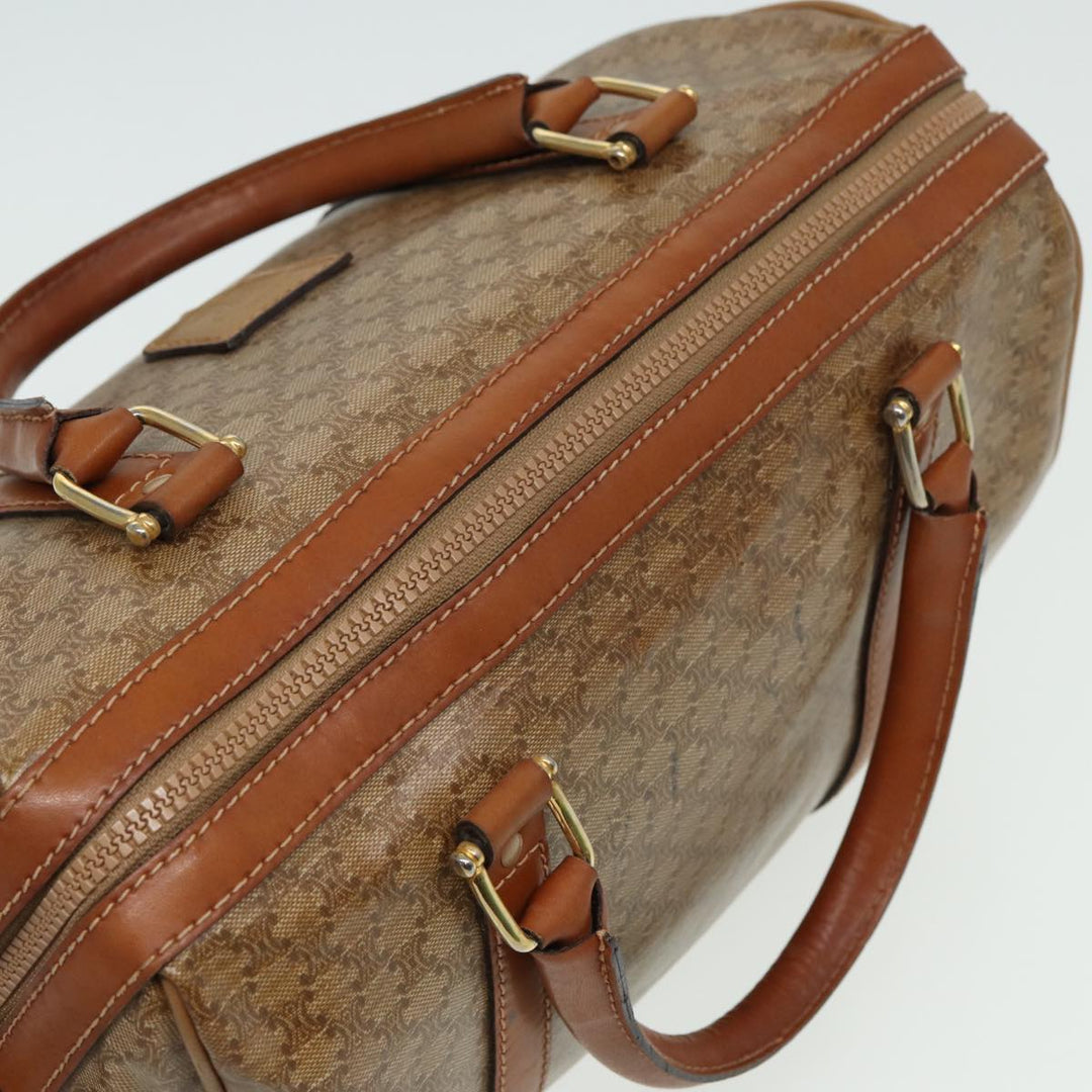 Celine Macadam Canvas Mini Boston Bag Beige  80875