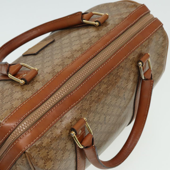 Celine Macadam Canvas Mini Boston Bag Beige  80875