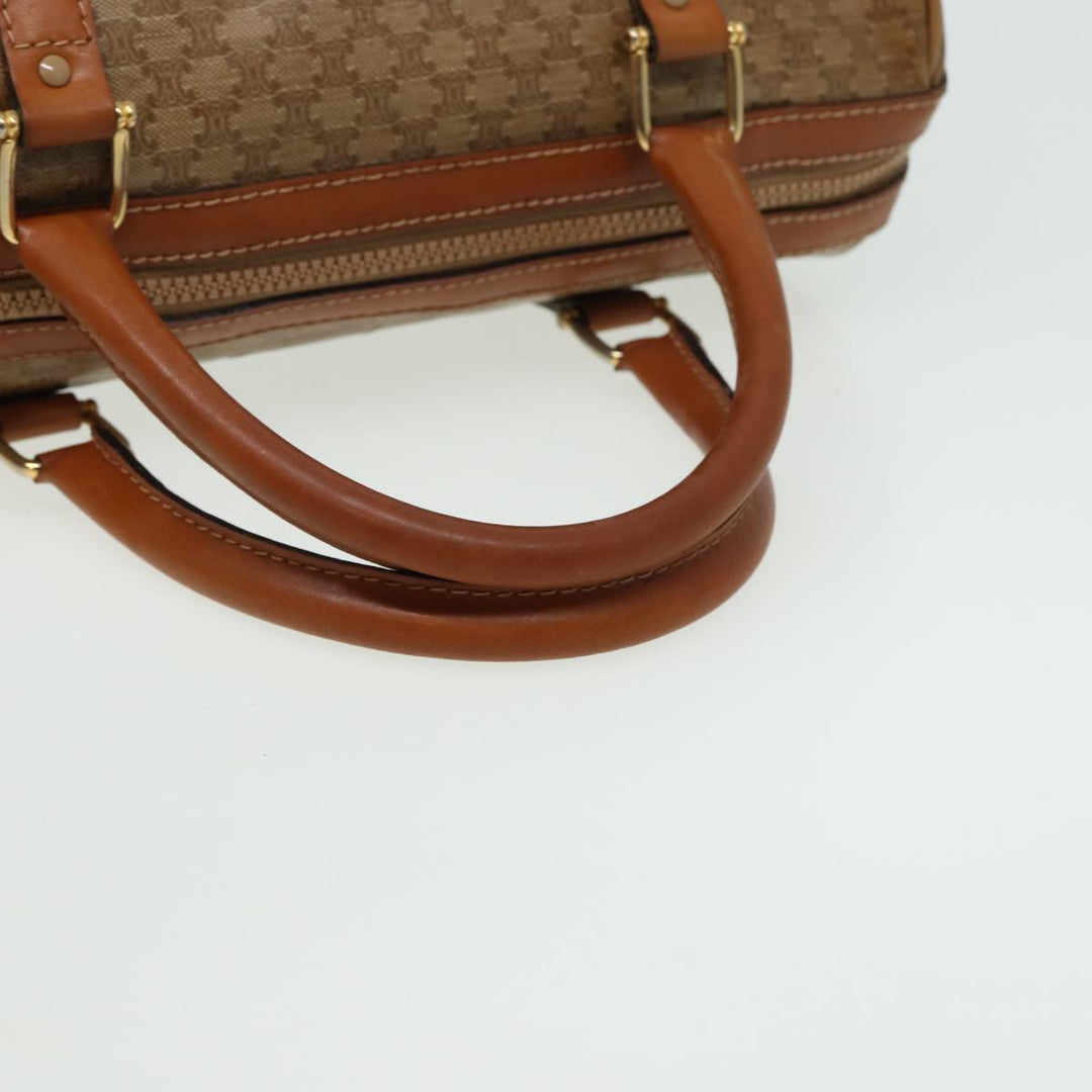 Celine Macadam Canvas Mini Boston Bag Beige  80875