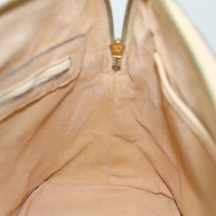 Celine Hand Bag Leather Beige Auth 80891