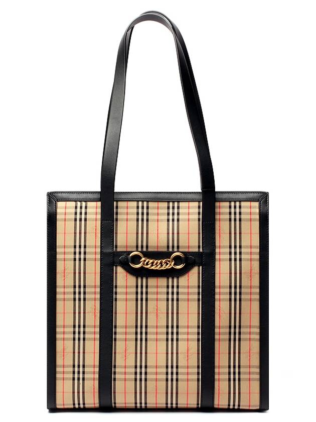 Burberry Vintage Check Canvas Tote Bag Beige