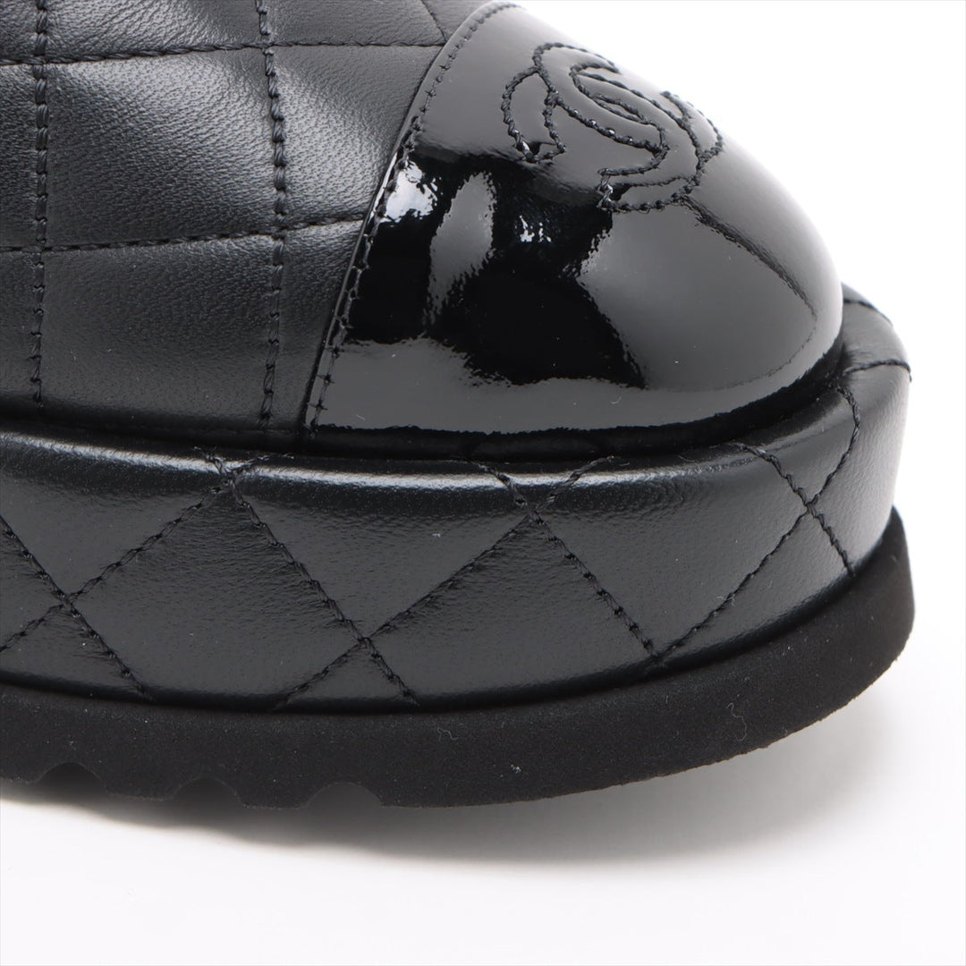 Top Quality Chanel Coco Leather X Fabric Sidewear 36  Black G45190 Matrasse