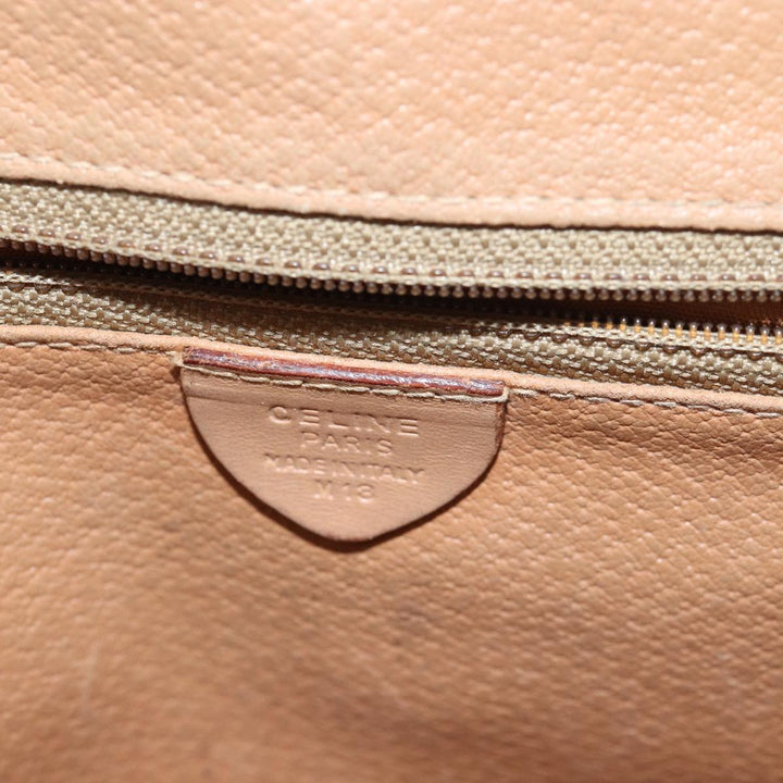 Celine Macadam Canvas Shoulder Bag PVC Leather Brown Auth 80923