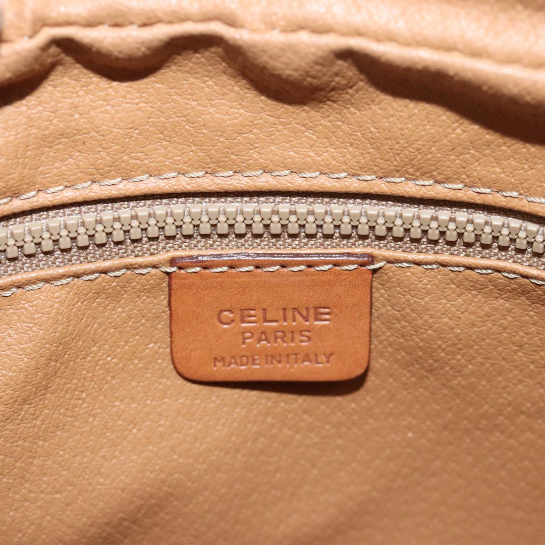 Celine Macadam Canvas Clutch Bag PVC Leather Brown Auth 80924