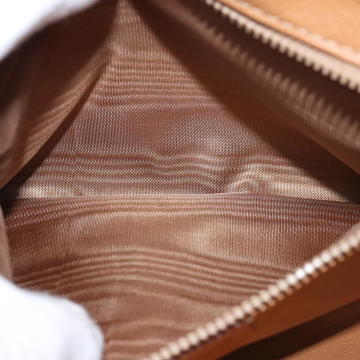 Celine Macadam Canvas Clutch Bag PVC Leather Brown Auth 80924
