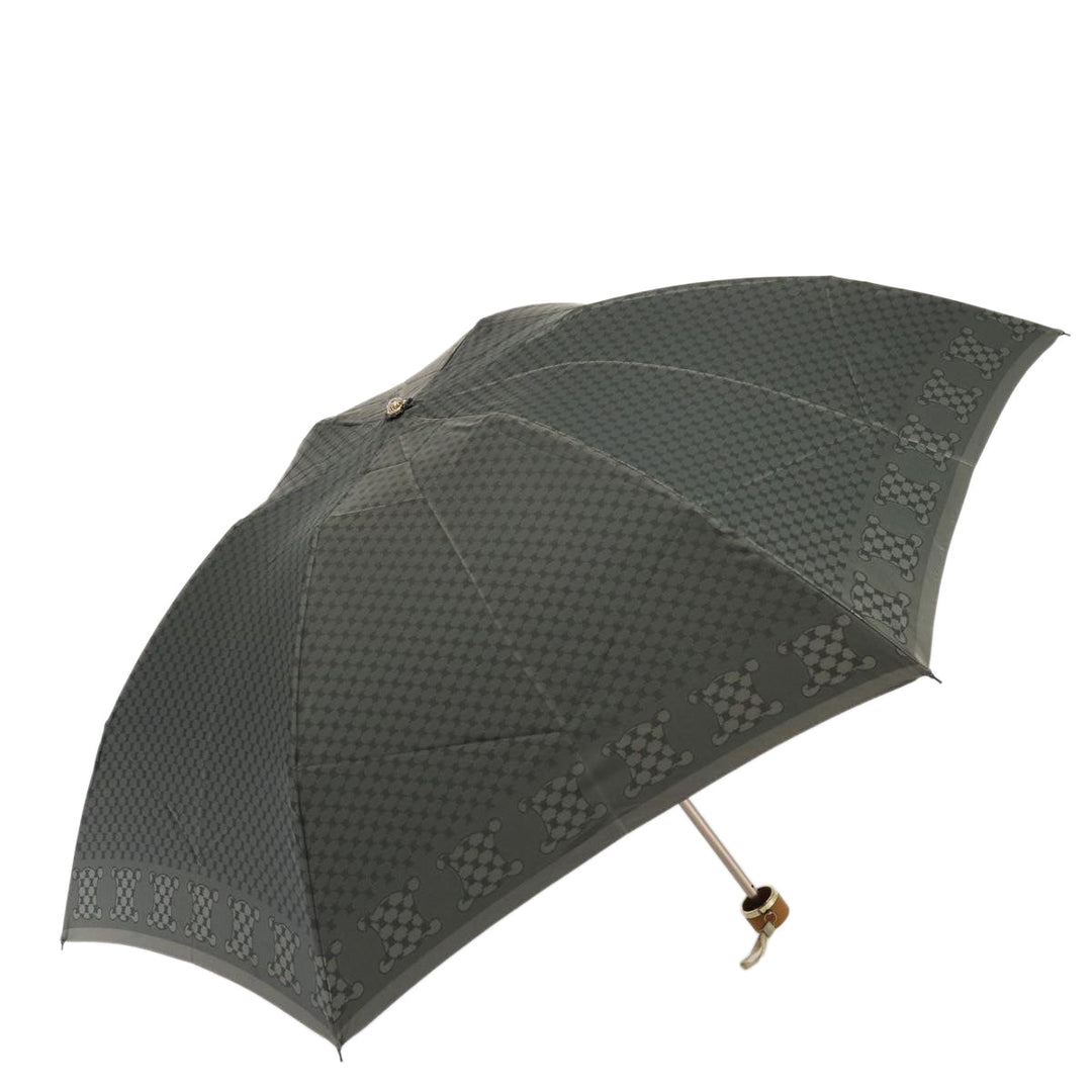 Celine Macadam Canvas folding Umbrella Nylon Gray  80934