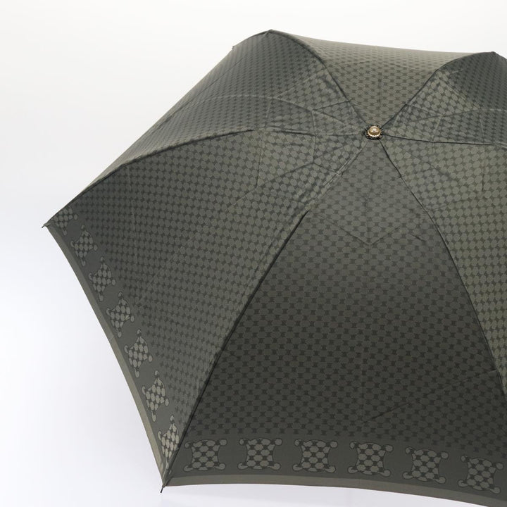 Celine Macadam Canvas folding Umbrella Nylon Gray  80934