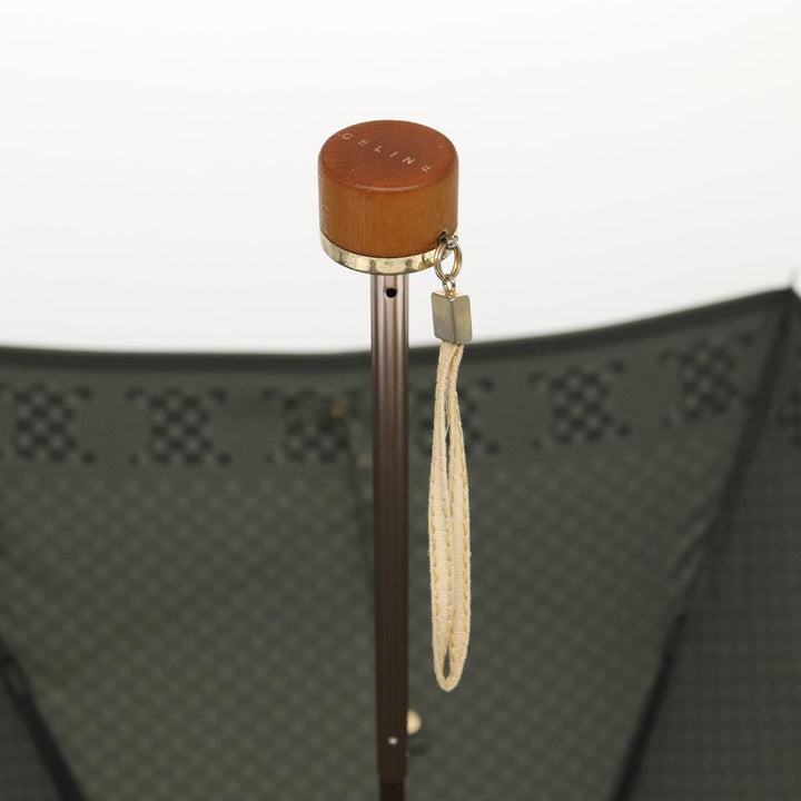 Celine Macadam Canvas folding Umbrella Nylon Gray  80934