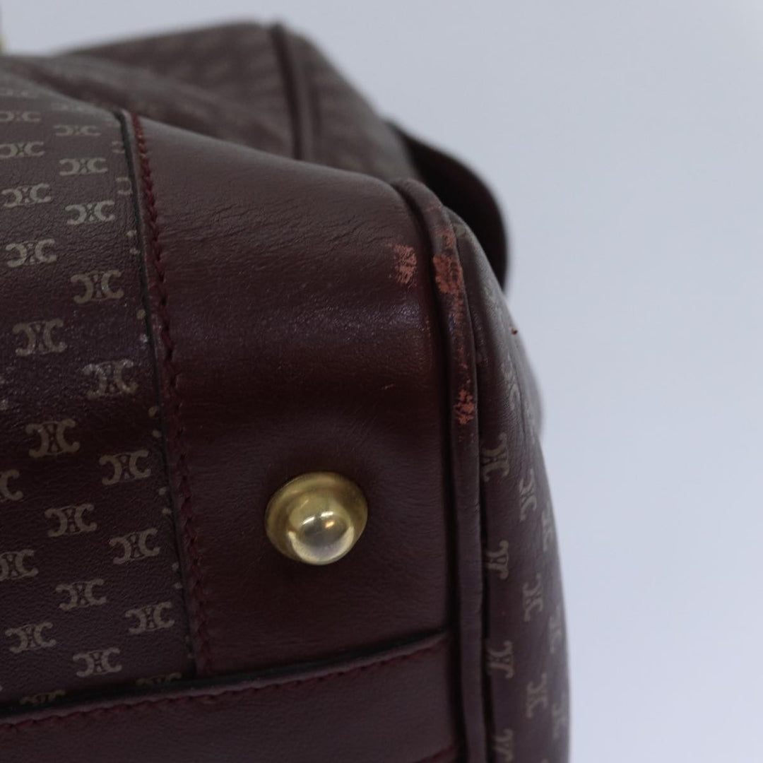 Celine Macadam Canvas Hand Bag Red  80955