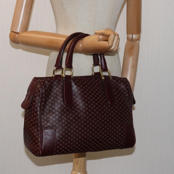 Celine Macadam Canvas Hand Bag Red  80955