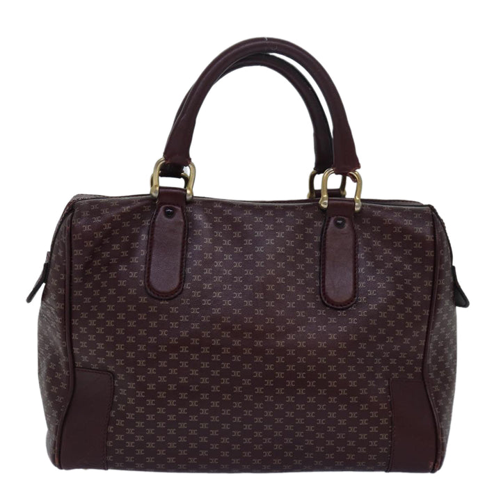 Celine Macadam Canvas Hand Bag Red  80955