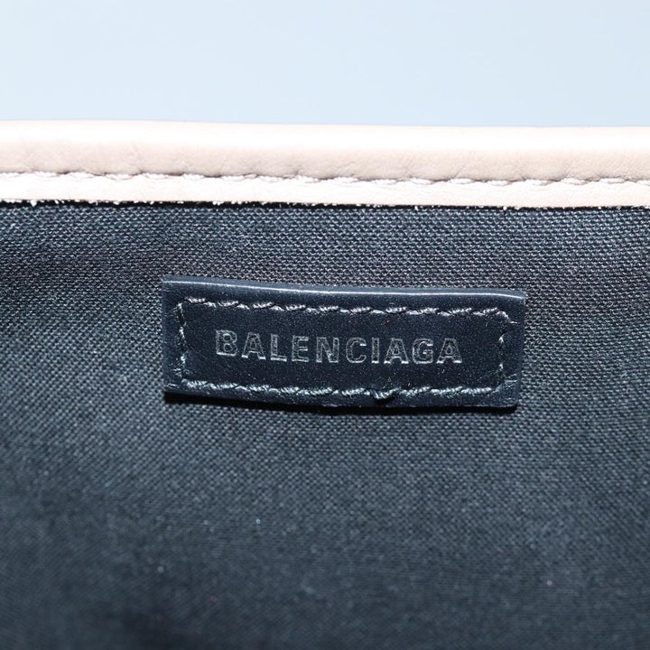 Top Quality Balenciaga Navy Cabas Hand Bag Leather Gray 339933 Auth 80962