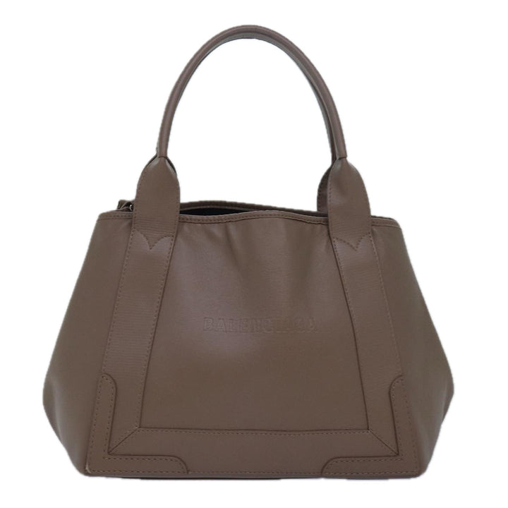 Top Quality Balenciaga Navy Cabas Hand Bag Leather Gray 339933 Auth 80962