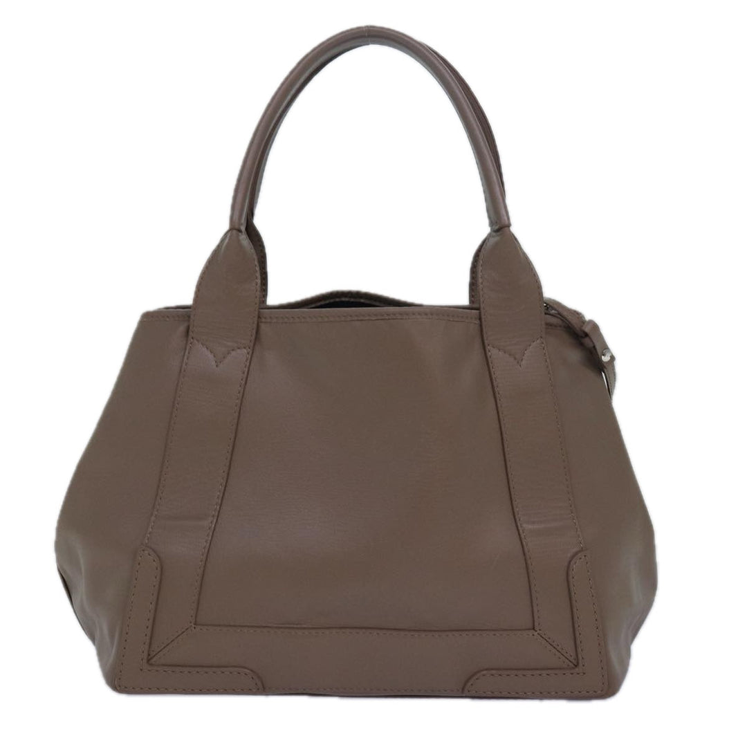 Top Quality Balenciaga Navy Cabas Hand Bag Leather Gray 339933 Auth 80962
