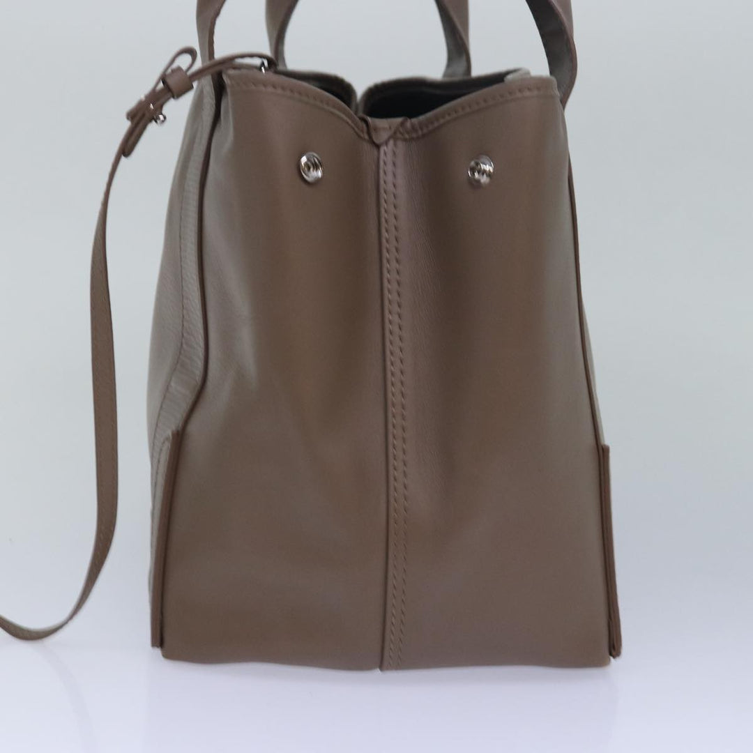 Top Quality Balenciaga Navy Cabas Hand Bag Leather Gray 339933 Auth 80962