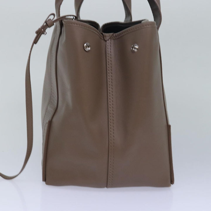 Top Quality Balenciaga Navy Cabas Hand Bag Leather Gray 339933 Auth 80962