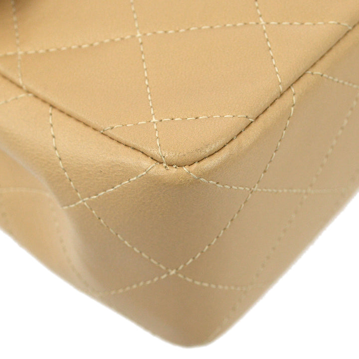 Top Quality Chanel * Beige Lambskin Mini Classic Square Flap Shoulder Bag 17