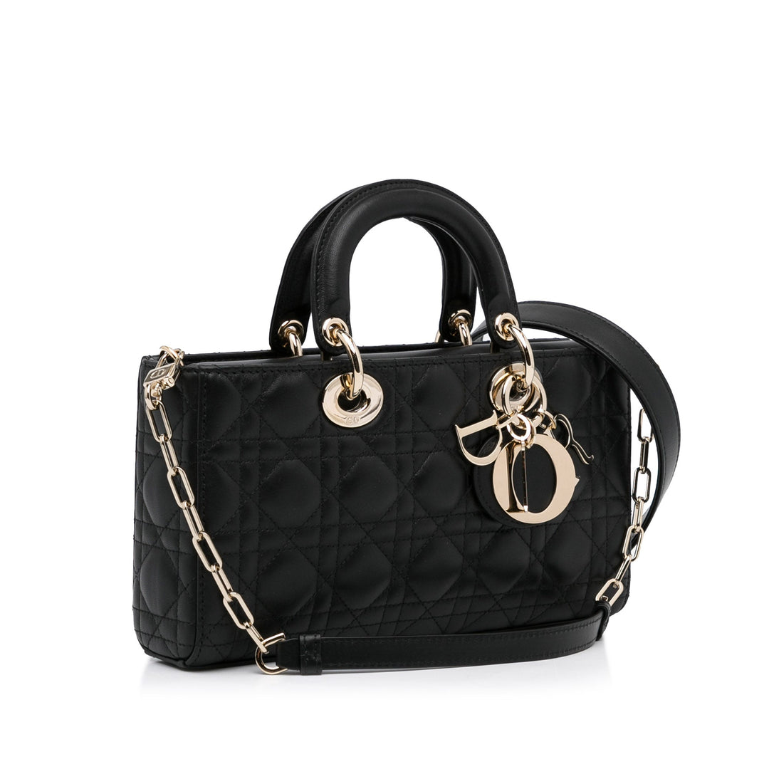 Top quality Dior Lady D-Joy Medium Black Cannage Quilted Leather