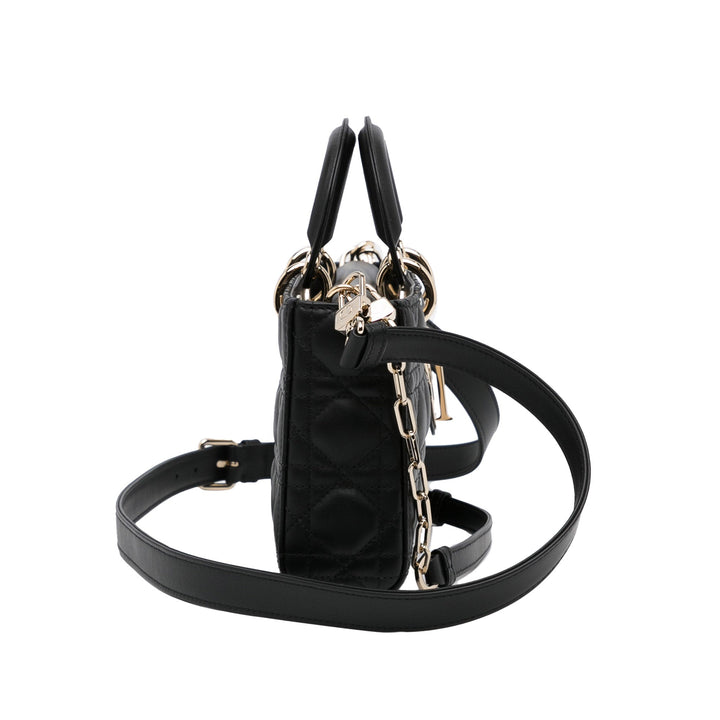 Top quality Dior Lady D-Joy Medium Black Cannage Quilted Leather