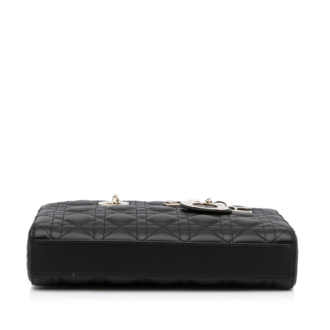 Top quality Dior Lady D-Joy Medium Black Cannage Quilted Leather