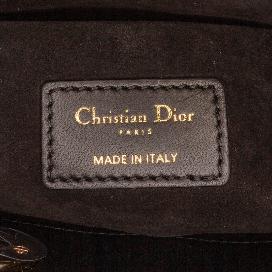 Top quality Dior Lady D-Joy Medium Black Cannage Quilted Leather