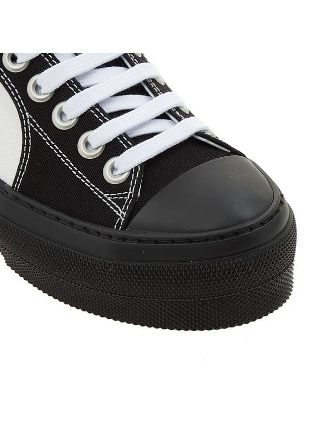 Burberry Color Block Logo Detail Low Top Sneakers Black