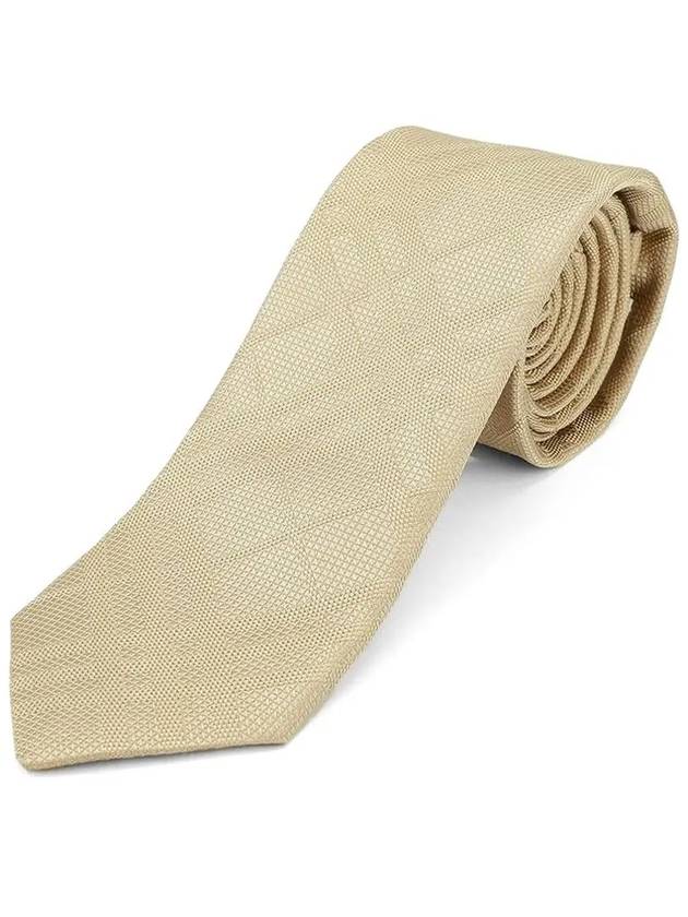 Burberry Classic Cut Check Silk Jacquard Tie Beige