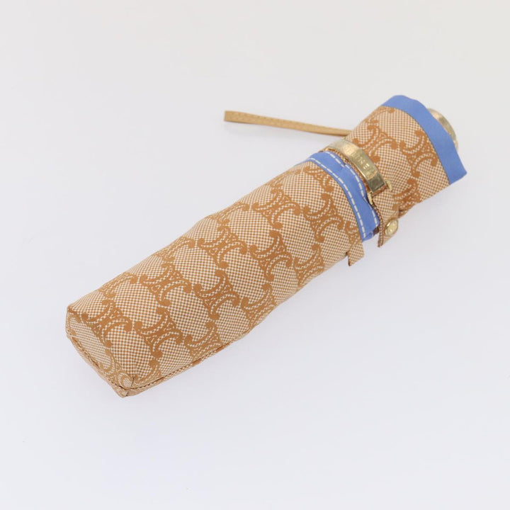 Celine Macadam Canvas folding Umbrella Nylon Beige  81000