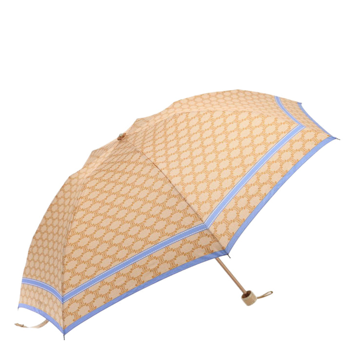 Celine Macadam Canvas folding Umbrella Nylon Beige  81000