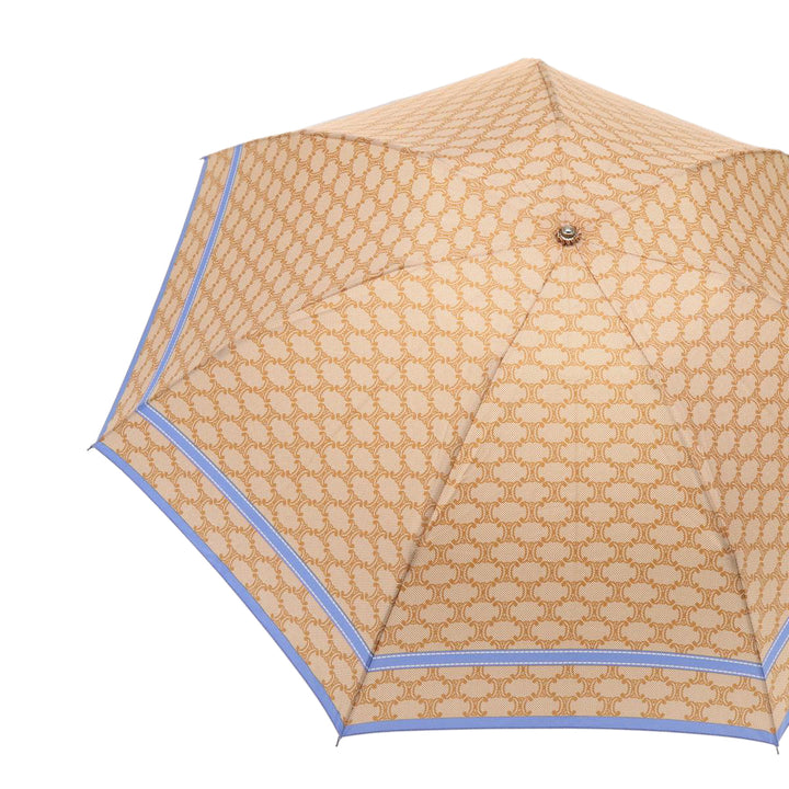 Celine Macadam Canvas folding Umbrella Nylon Beige  81000