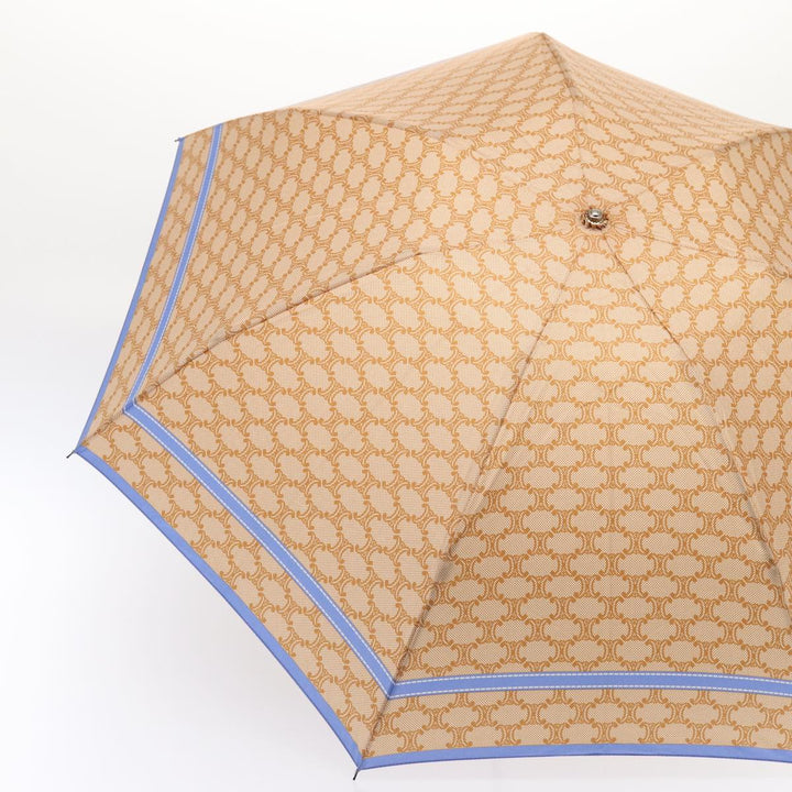 Celine Macadam Canvas folding Umbrella Nylon Beige  81000