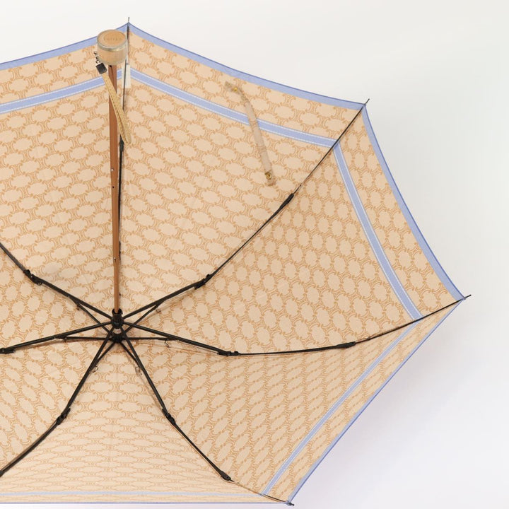 Celine Macadam Canvas folding Umbrella Nylon Beige  81000