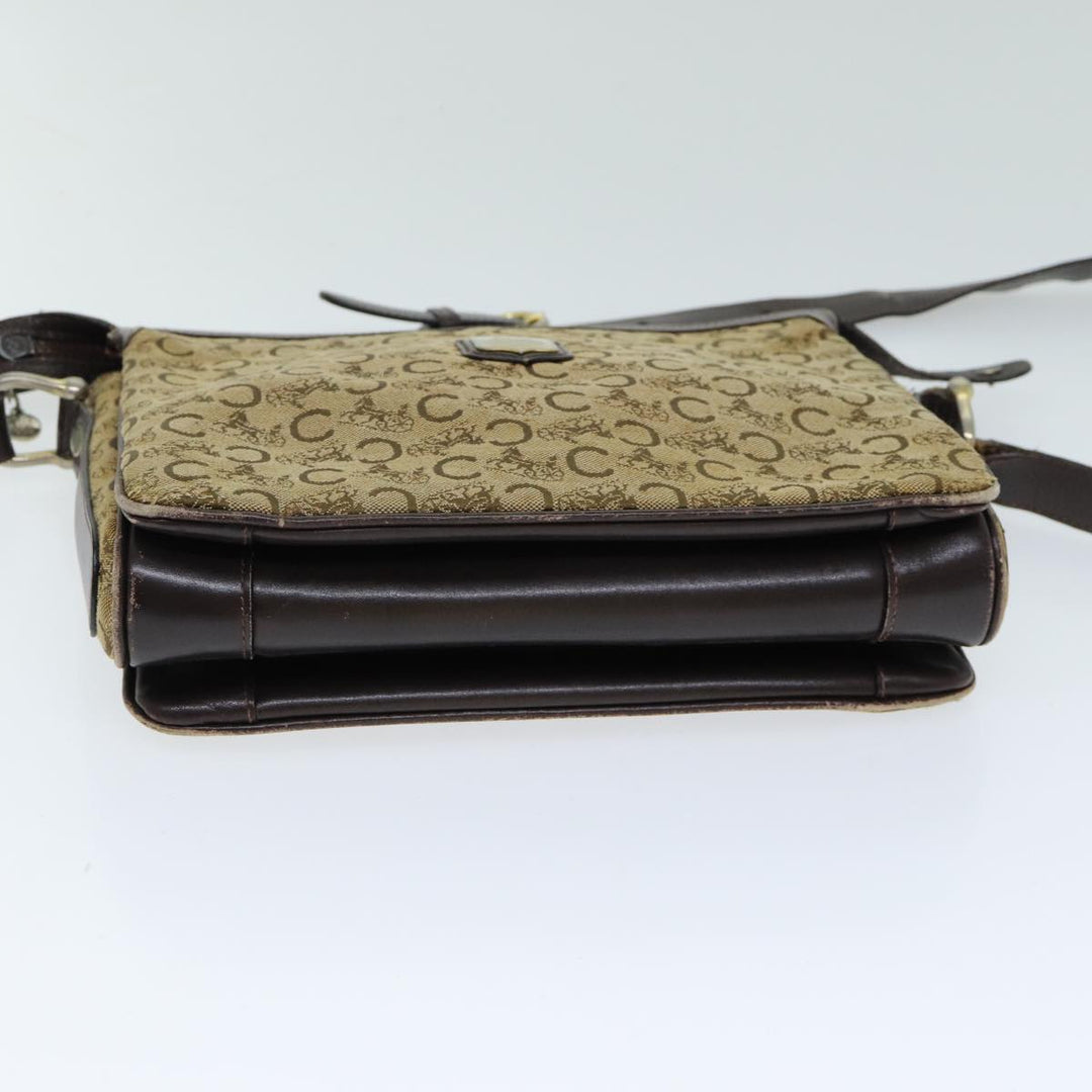 Celine C Macadam Canvas Shoulder Bag Beige Brown Auth 81007