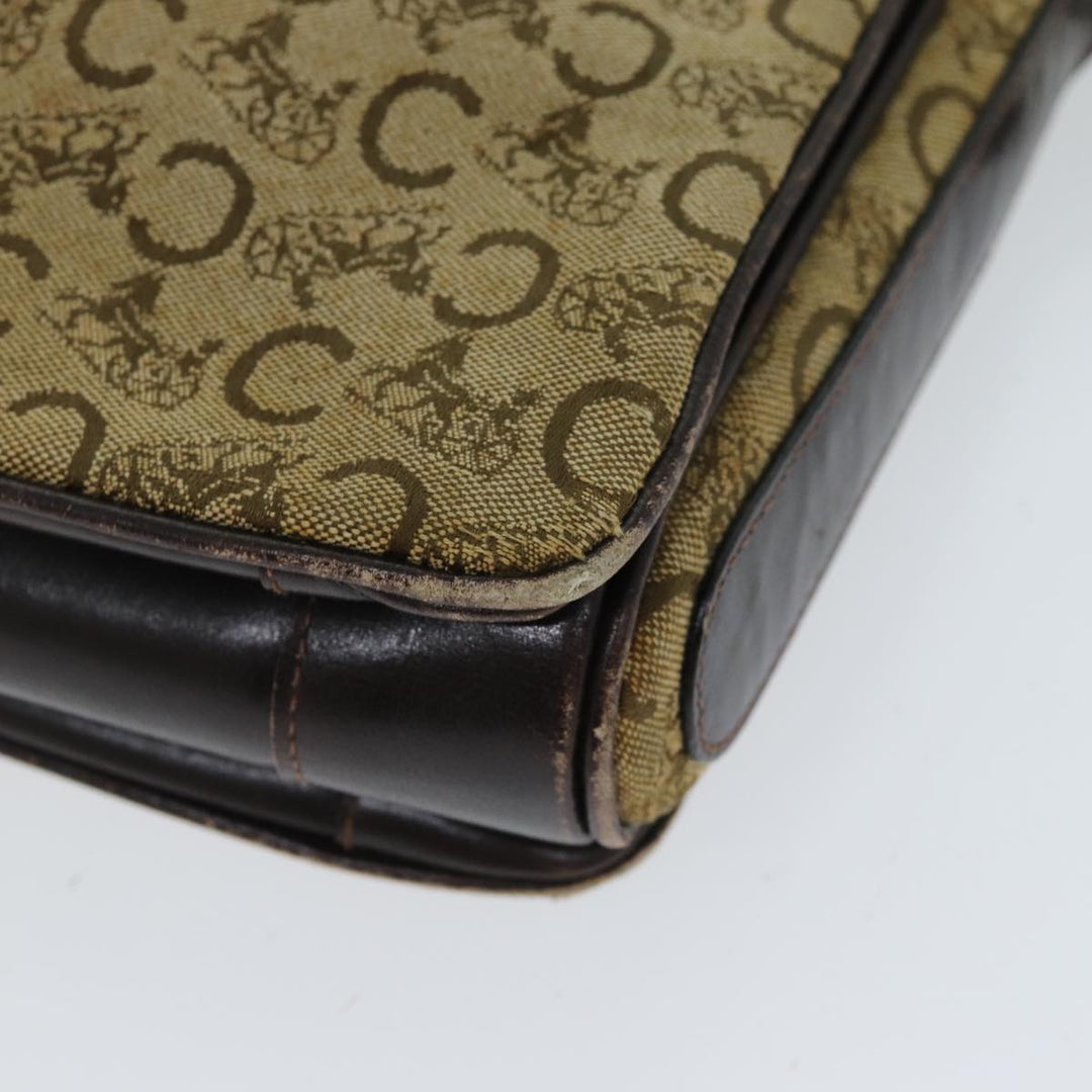 Celine C Macadam Canvas Shoulder Bag Beige Brown Auth 81007