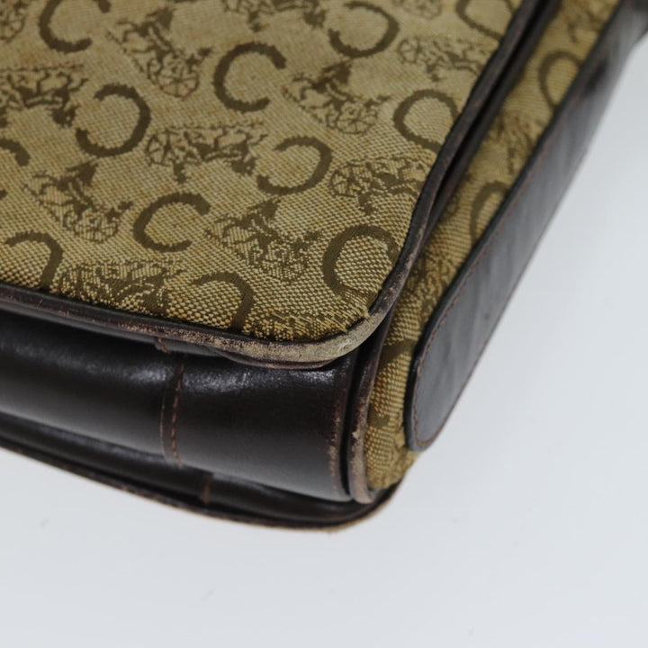 Celine C Macadam Canvas Shoulder Bag Beige Brown Auth 81007