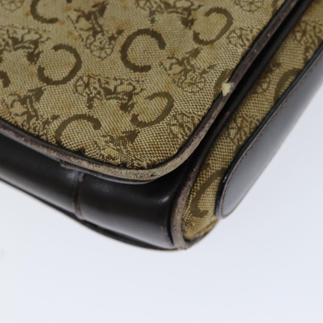 Celine C Macadam Canvas Shoulder Bag Beige Brown Auth 81007