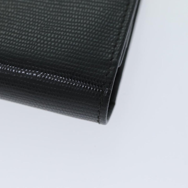 Celine Long Wallet Leather Black Auth 81009