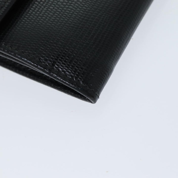 Celine Long Wallet Leather Black Auth 81009