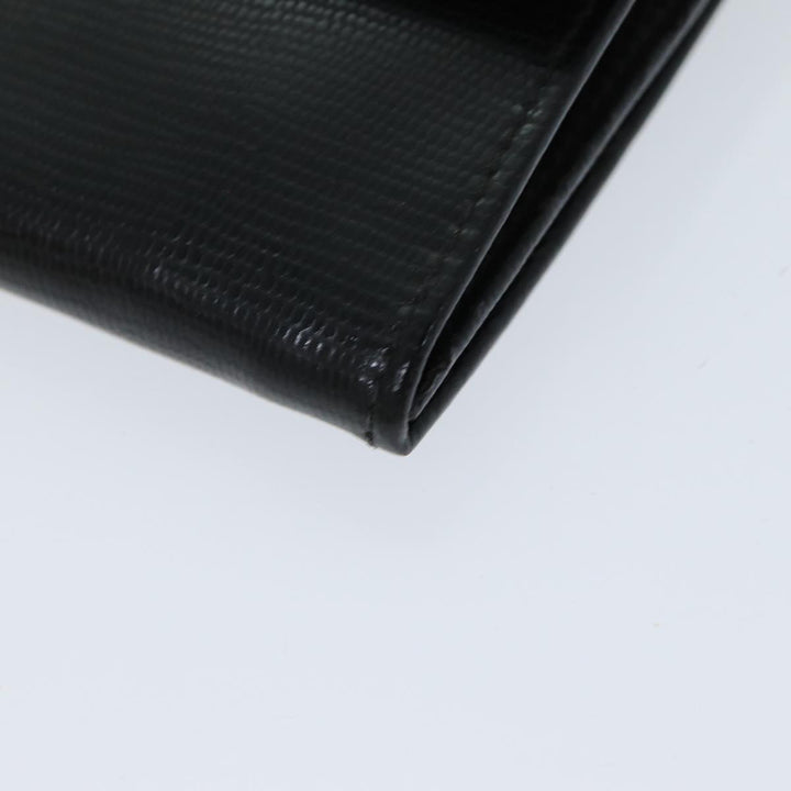 Celine Long Wallet Leather Black Auth 81009