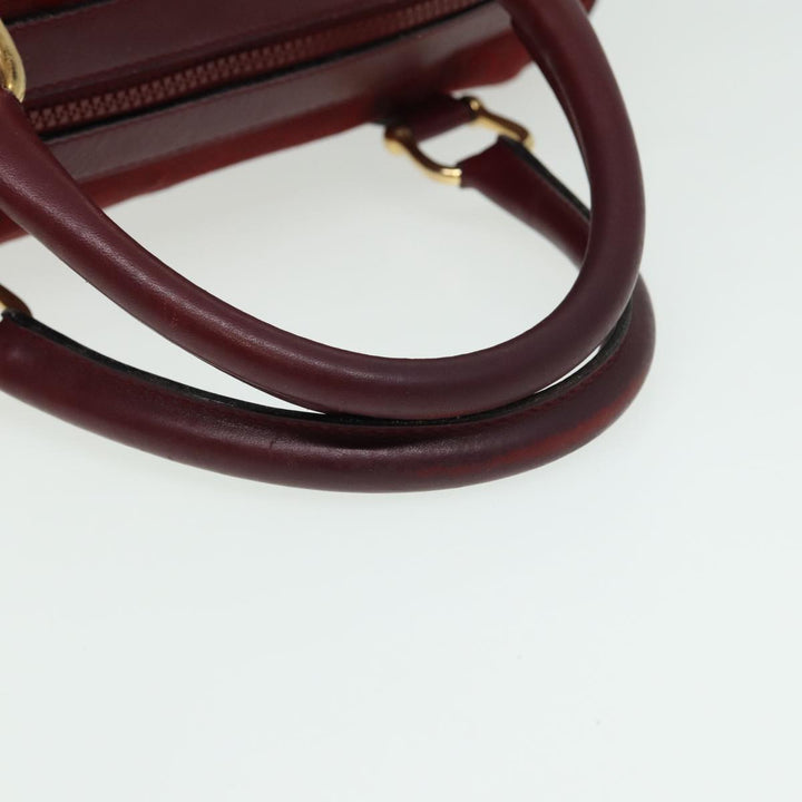Celine C Macadam Canvas Boston Bag Red Auth 81013