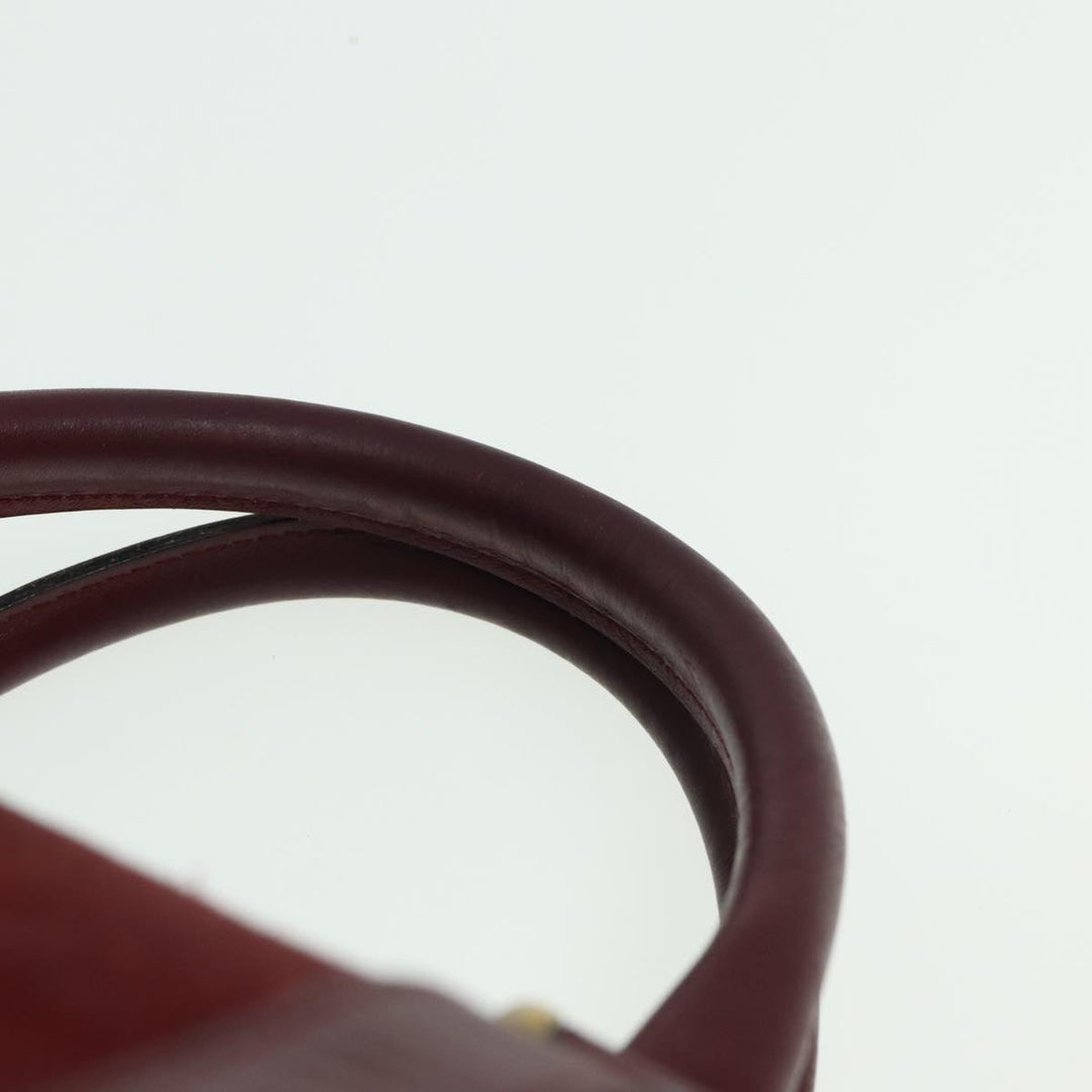 Celine C Macadam Canvas Boston Bag Red Auth 81013