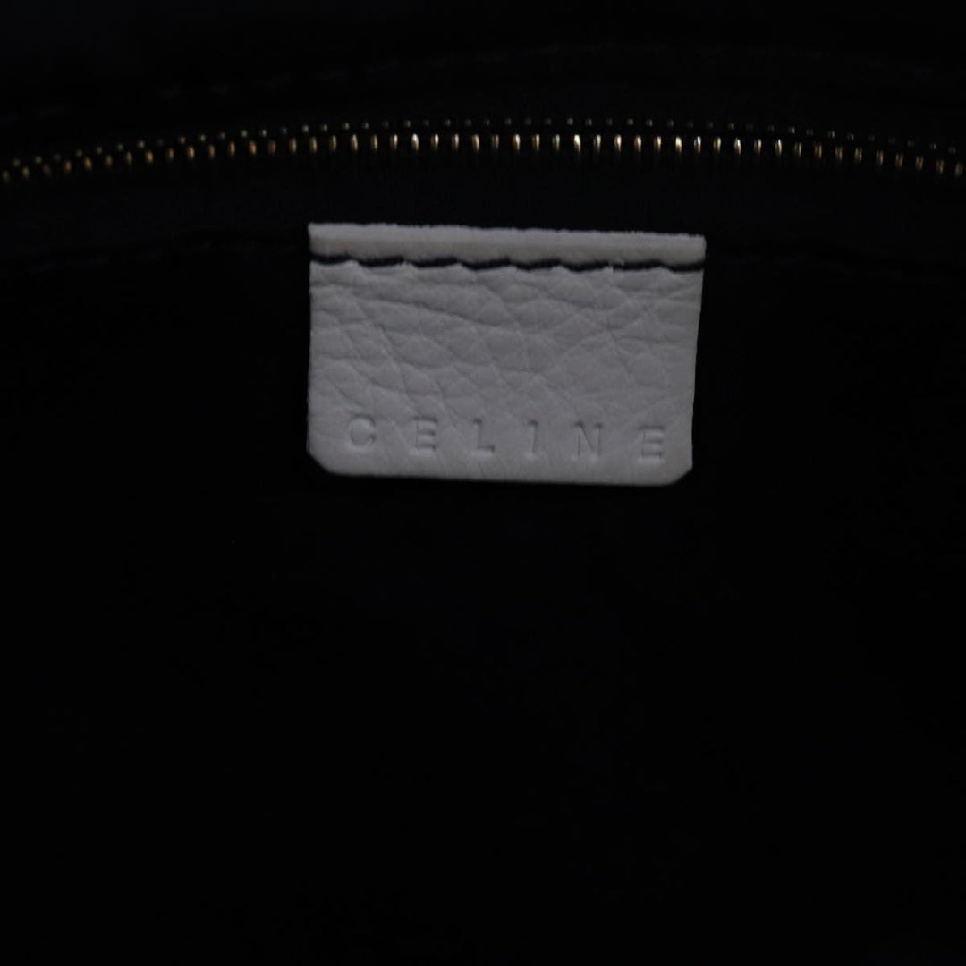 Celine C Macadam Canvas Hand Bag Suede Light Blue Auth 81050