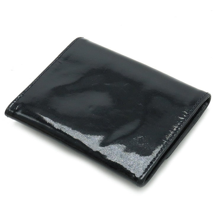 Top Quality Chanel Top Quality Chanel Coinmark Coincase Coinwork Coinwork Patent Leather Black Black Silver Gold A01430