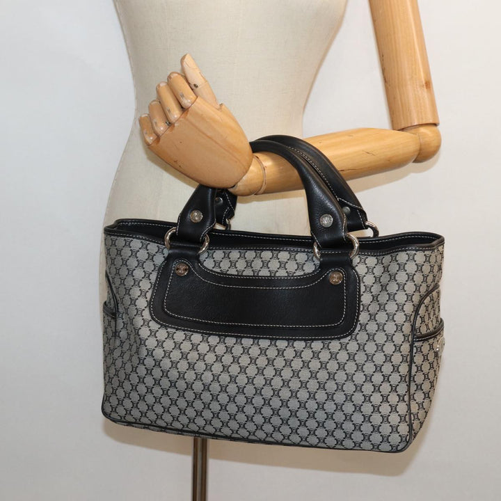 Celine Triomphe Hand Bag Canvas Navy  81135