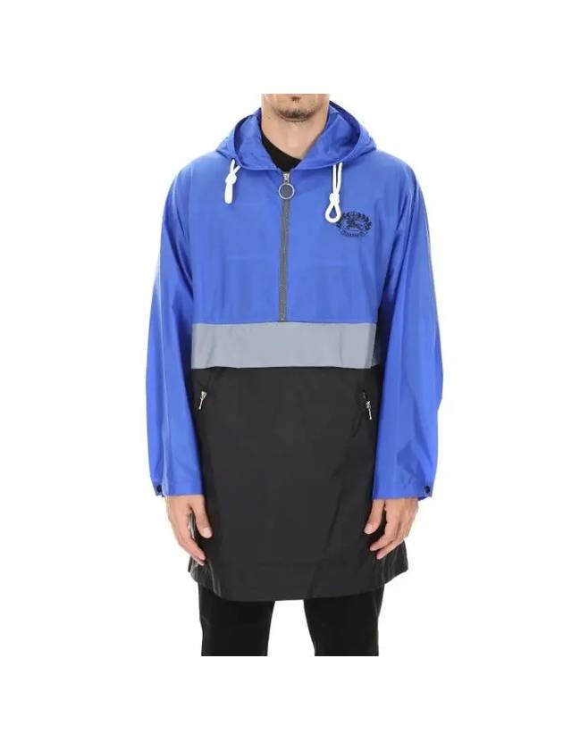 Burberry Three Tone Windbreaker Anorak Blue