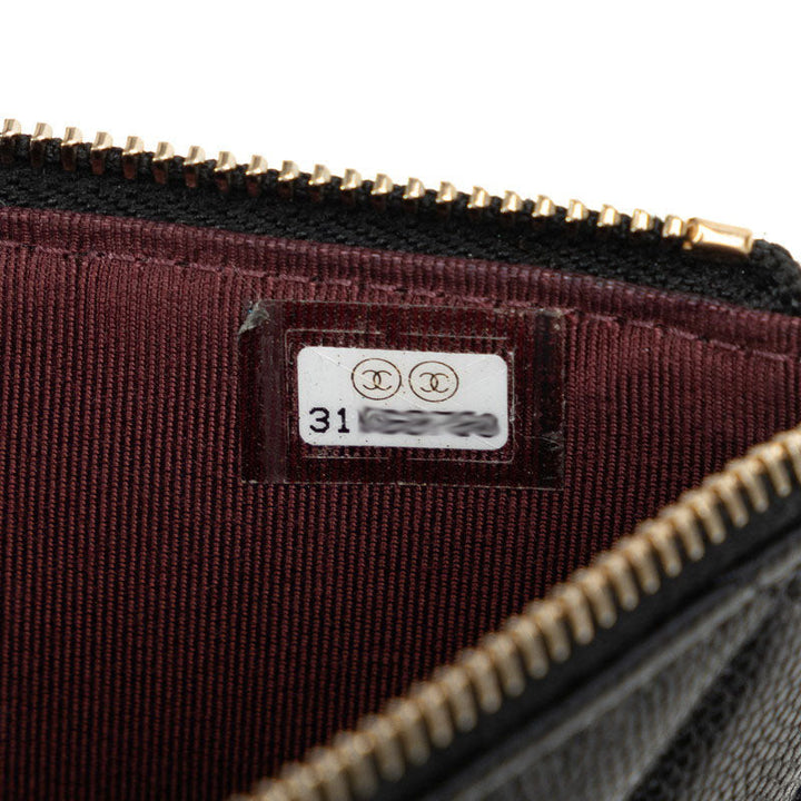 Top Quality Chanel Matrases Cocomark Timeless Classic Card Box Long Wallet Black Caviar   CHANEL